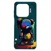 Чехол Tecno Spark Go 2024 силикон с принтом медведь зелёный