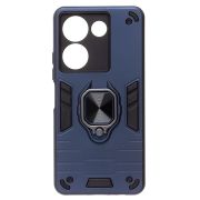 Чехол Tecno Camon 20 противоударный комбинированный с кольцом синий