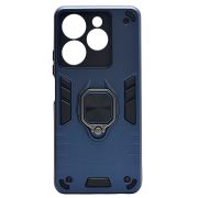 Чехол Tecno Spark 10 Pro противоударный комбинированный с кольцом синий