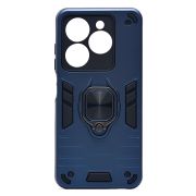 Чехол Tecno Spark 20/Spark 20C противоударный комбинированный с кольцом синий