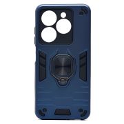 Чехол Tecno Spark 20C противоударный комбинированный с кольцом синий