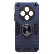 Чехол Tecno Spark 30C противоударный комбинированный с кольцом синий