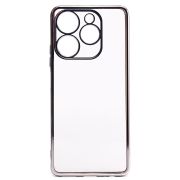 Чехол Tecno Spark 10 Pro пластик перфорация с защитой камеры прозрачный серебристый