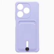 Чехол Tecno Spark 10 4G силикон матовый с картхолдером и защитой камеры сиреневый