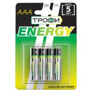 Батарейка AAA, LR03 - Трофи  ENERGY Alkaline 4BL 40/960