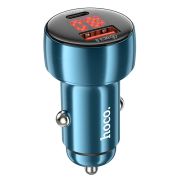 Адаптер Автомобильный - Hoco Z50, 1USB/1USB-C/QC3.0/PD20W синий