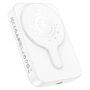 Аккумулятор внешний 10000 mAh Hoco J117A + беспроводной заряд PD20W/QC белый