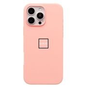 Чехол iPh 16 Pro Max силикон Soft Touch с лого розовый