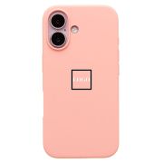 Чехол iPh 16 силикон Soft Touch с лого розовый