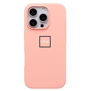 Чехол iPh 16 Pro силикон Soft Touch с лого розовый