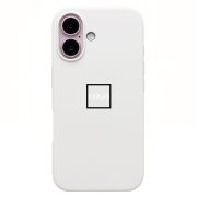 Чехол iPh 16 силикон Soft Touch с лого белый