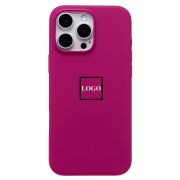 Чехол iPh 16 Pro Max силикон SC Premium с анимацией с лого и SafeMag розовый тёмный