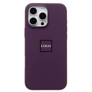 Чехол iPh 16 Pro Max силикон SC Premium с анимацией с лого и SafeMag сливовый