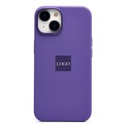Чехол iPh 14 силикон SC Premium с анимацией с лого и SafeMag сиреневый