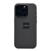 Чехол iPh 15 Pro силикон SC Premium с анимацией с лого и SafeMag серый