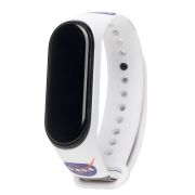 Ремешок Xiaomi Mi Band 3/Mi Band 4 силикон с принтом белый 022
