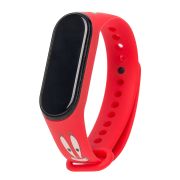 Ремешок Xiaomi Mi Band 3/Mi Band 4 силикон с принтом красный 014