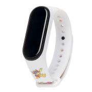 Ремешок Xiaomi Mi Band 3/Mi Band 4 силикон с принтом белый 018