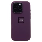 Чехол iPh 16 Pro силикон SC Premium с анимацией с лого и SafeMag сливовый
