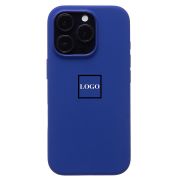 Чехол iPh 16 Pro силикон SC Premium с анимацией с лого и SafeMag синий ультрамарин