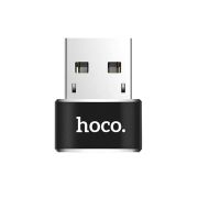 Переходник USB (m) - Type-C (f) Hoco UA6 чёрный