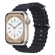 Ремешок ApWatch 38/40/41 мм силикон ребристый чёрный