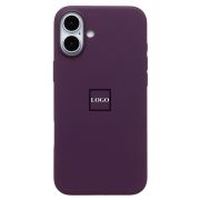 Чехол iPh 16 Plus силикон SC Premium с анимацией с лого и SafeMag баклажановый