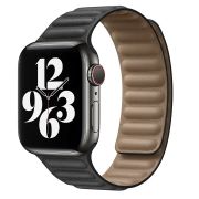 Ремешок ApWatch 38/40/41 мм экокожа на магните чёрный
