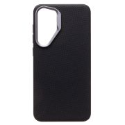 Чехол Samsung S24+ экокожа с металлом чёрный