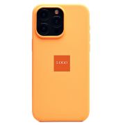 Чехол iPh 15 Pro Max силикон SC Premium с анимацией с лого и SafeMag оранжевый
