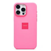 Чехол iPh 15 Pro Max силикон SC Premium с анимацией с лого и SafeMag розовый
