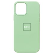 Чехол iPh 12 Pro Max силикон SC Premium с анимацией с лого и SafeMag фисташковый