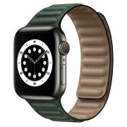 Ремешок ApWatch 38/40/41 мм экокожа на магните зелёный