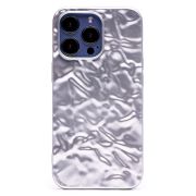 Чехол iPh 13 Pro силикон жатый серебристый