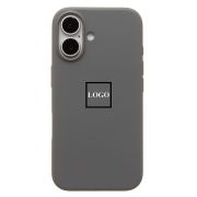 Чехол iPh 16 силикон SC Premium с анимацией с лого и SafeMag серый светлый