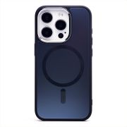 Чехол iPh 15 Pro комбинированный с металлом и SafeMag чёрный