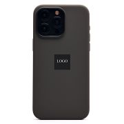 Чехол iPh 15 Pro Max силикон SC Premium с анимацией с лого и SafeMag серый