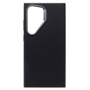 Чехол Samsung S24 Ultra экокожа с металлом чёрный