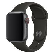 Ремешок ApWatch 38/40/41 мм силикон на кнопке длина S чёрный