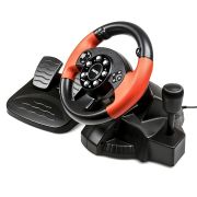 Игровой руль Dialog GW-125VR E-Racer эф.вибрации 2 педали рычаг ПП PC USB чёрный
