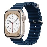 Ремешок ApWatch 42/44/45/49 мм силикон ребристый синий тёмный