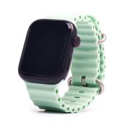 Ремешок ApWatch 42/44/45/49 мм силикон ребристый мятный