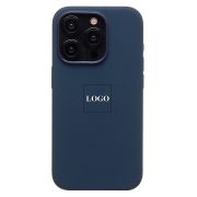 Чехол iPh 15 Pro силикон SC Premium с анимацией с лого и SafeMag синий