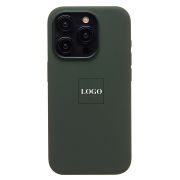Чехол iPh 15 Pro силикон SC Premium с анимацией с лого и SafeMag зелёный тёмный