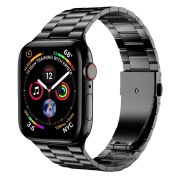 Ремешок ApWatch 42/44/45/49 мм металл блочный плетение на застёжке чёрный