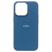Чехол iPh 13 Pro силикон SC Premium с анимацией с лого и SafeMag синий