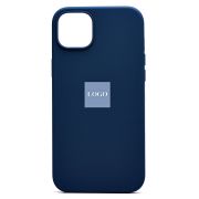 Чехол iPh 14 Plus силикон Soft Touch с анимацией и SafeMag синий тёмный