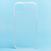 Чехол iPh 14 Plus пластик плотный серебристый