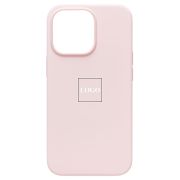 Чехол iPh 13 Pro силикон SC Premium с анимацией с лого и SafeMag розовый бледный