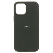 Чехол iPh 12 Pro Max силикон Soft Touch с анимацией и SafeMag зелёный тёмный